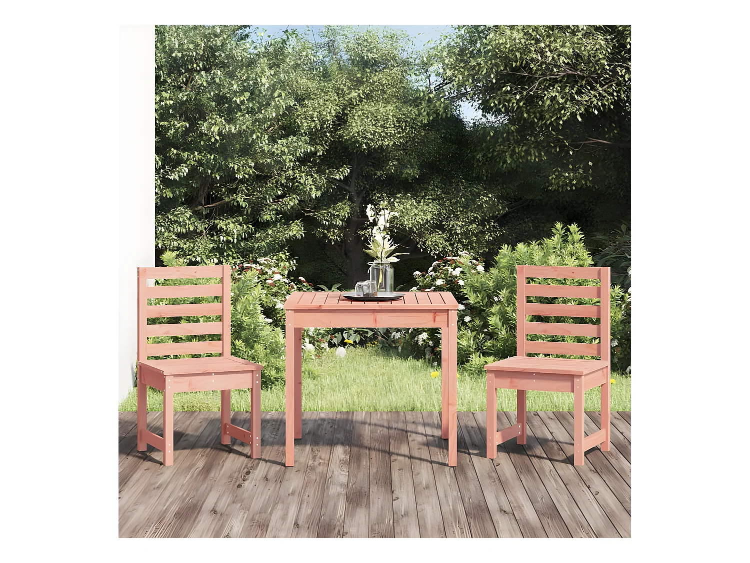 Ensemble de bistrot de jardin 3 pcs bois massif Douglas GFDF87167