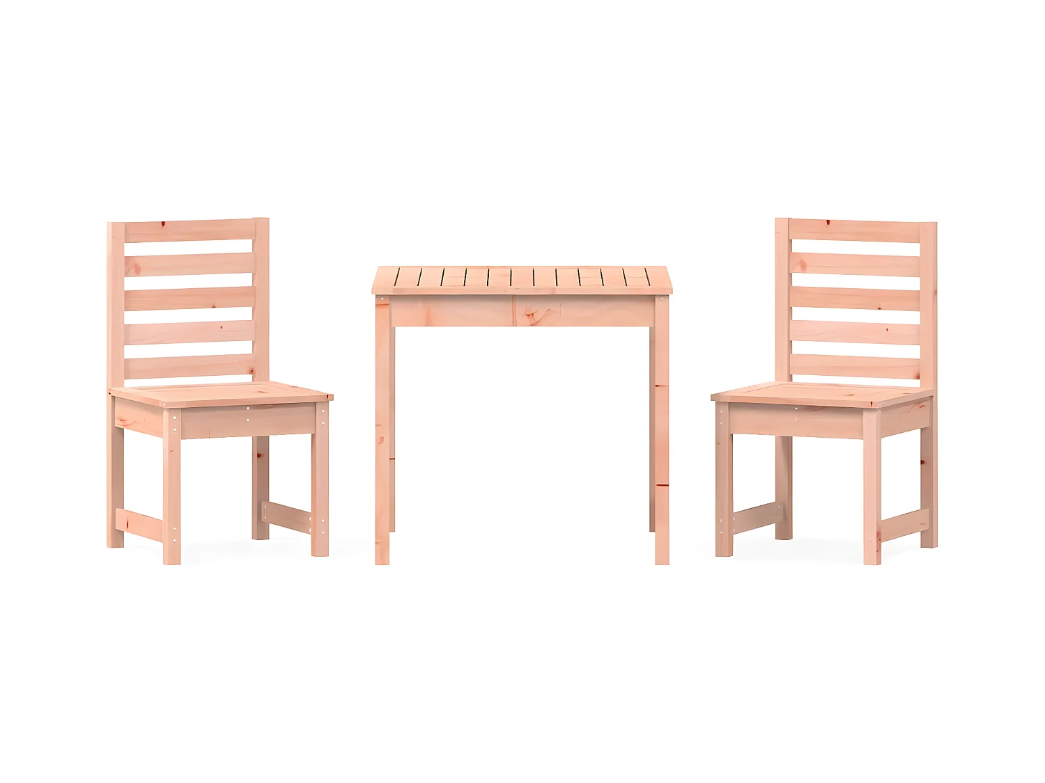 3 pzas Comedor de jardín madera maciza Douglas KOW56746