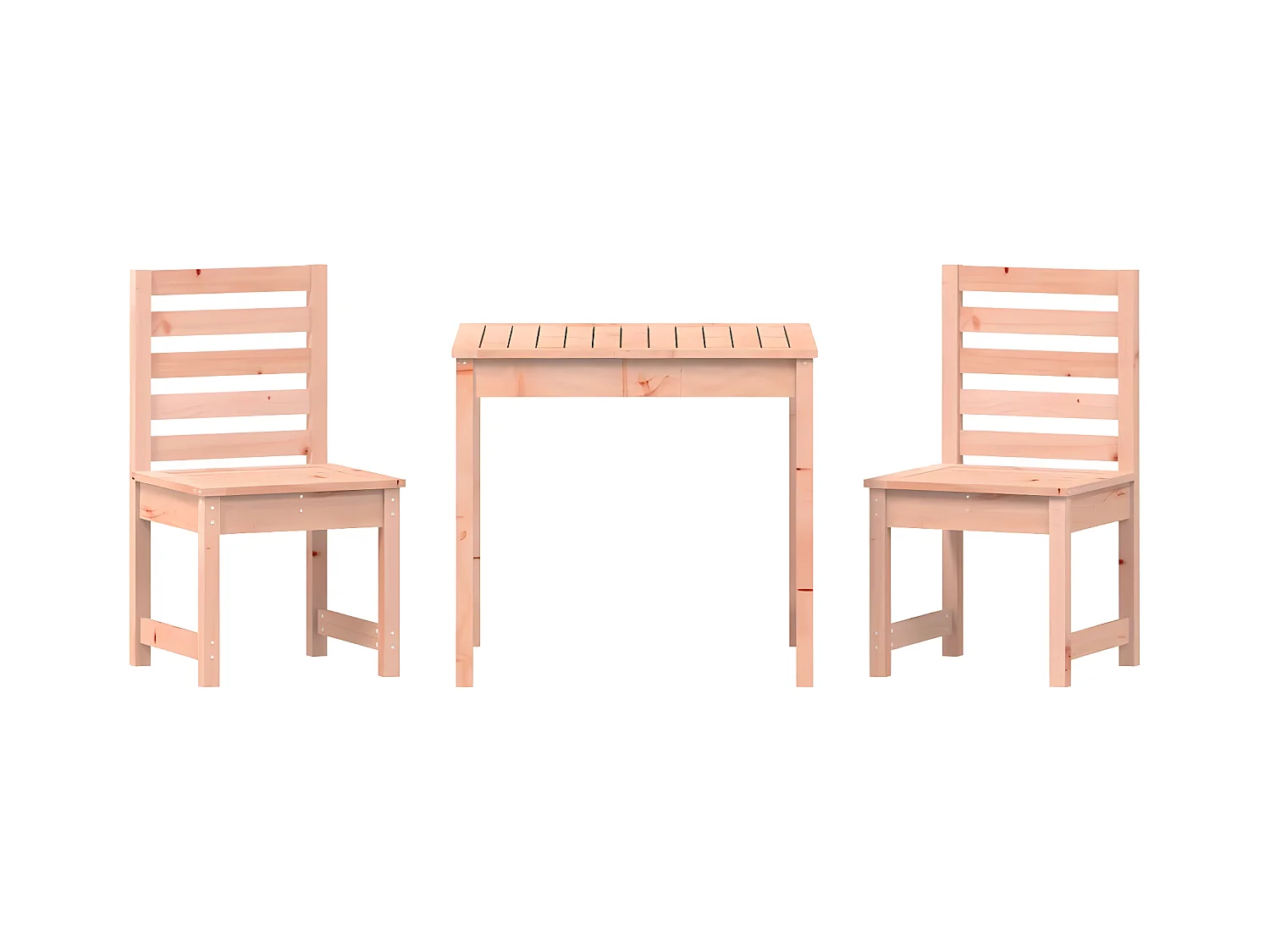 3 pzas Comedor de jardín madera maciza Douglas KOW56746