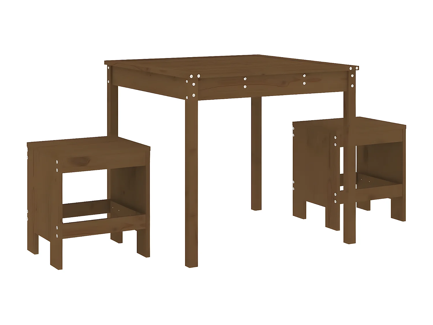 Ensemble de bistrot de jardin 3 pcs marron miel bois pin massif GFDF15866