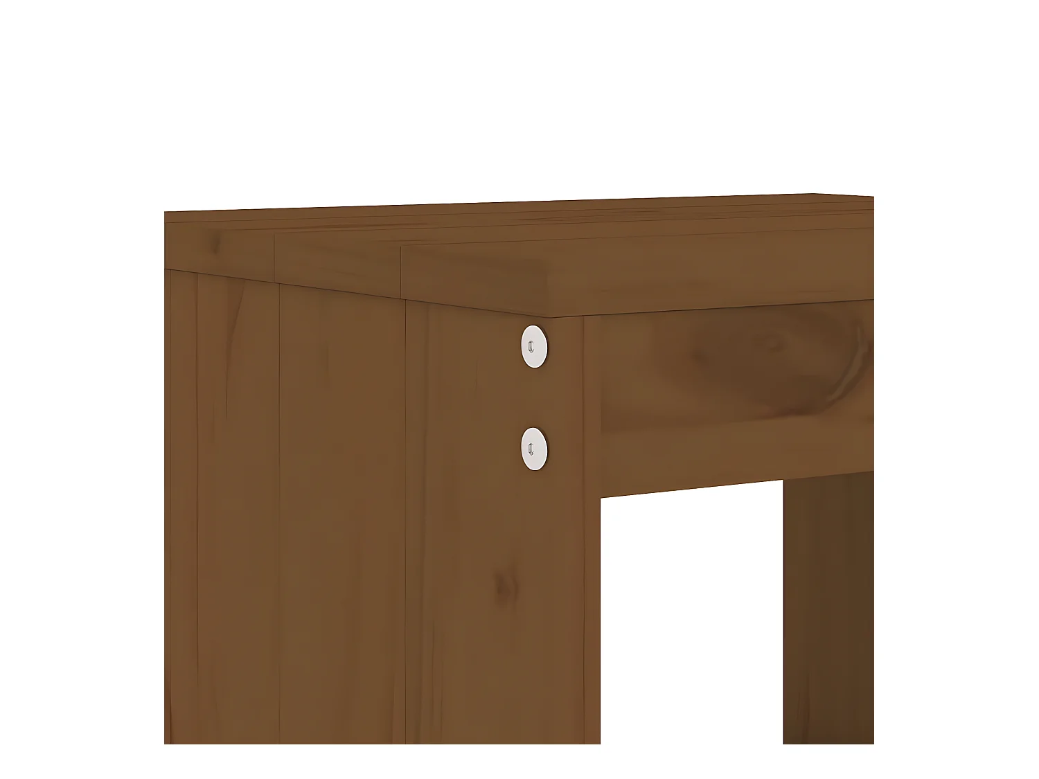 3 pzas Comedor de jardín madera maciza pino marrón miel KOW33398