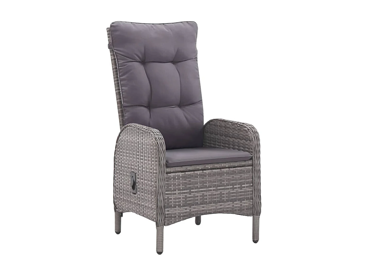 3-delige Bistroset poly rattan en acaciahout grijs NL897483