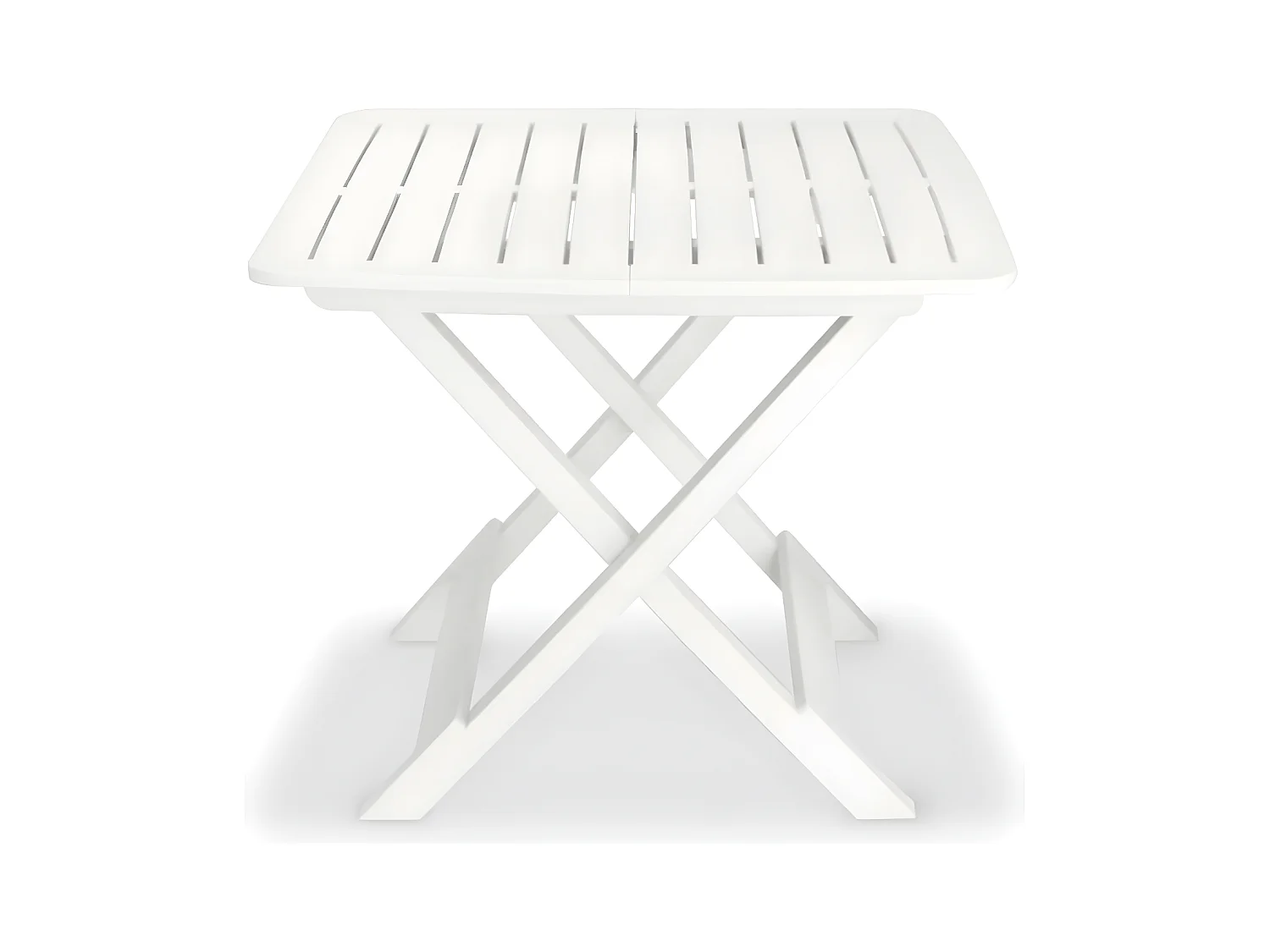 Ensemble de bistro pliable 3 pcs Plastique Blanc GFDF86244