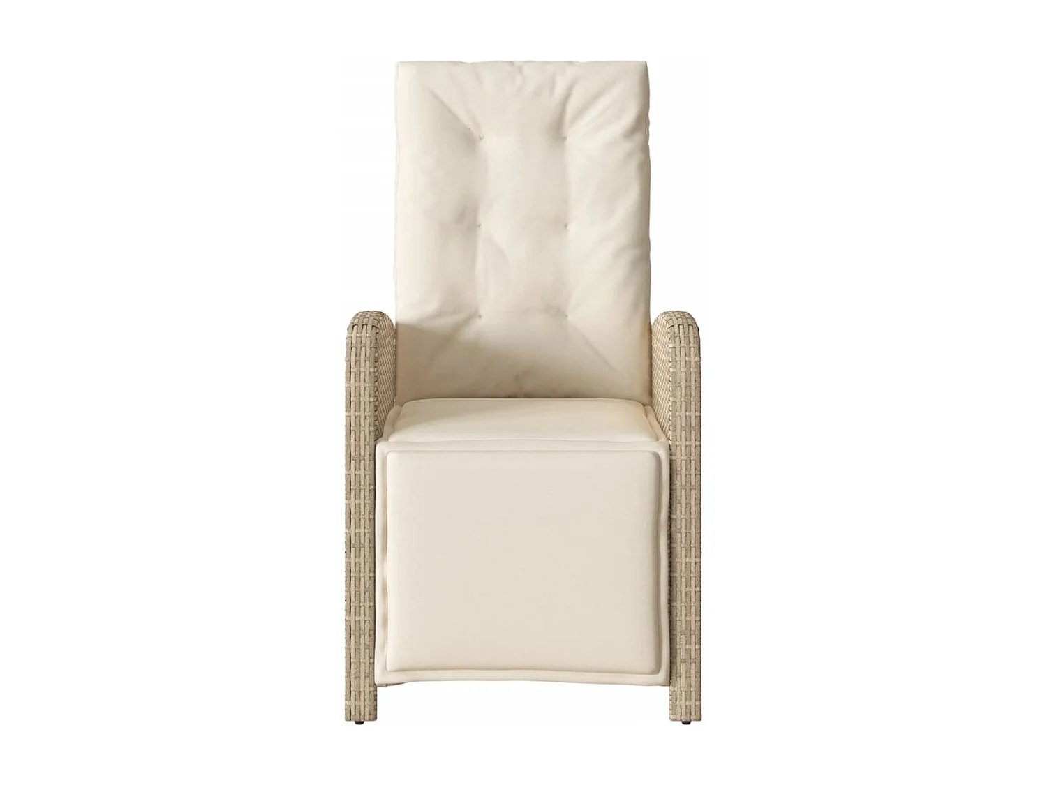 Ensemble de bistro 3 pcs avec coussins beige résine tressée GFDF24776