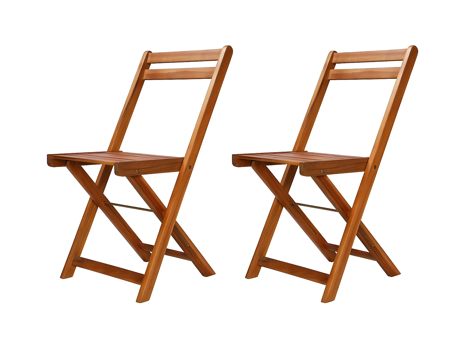 3 pzas Comedor de jardín plegables madera maciza de acacia KOW25377