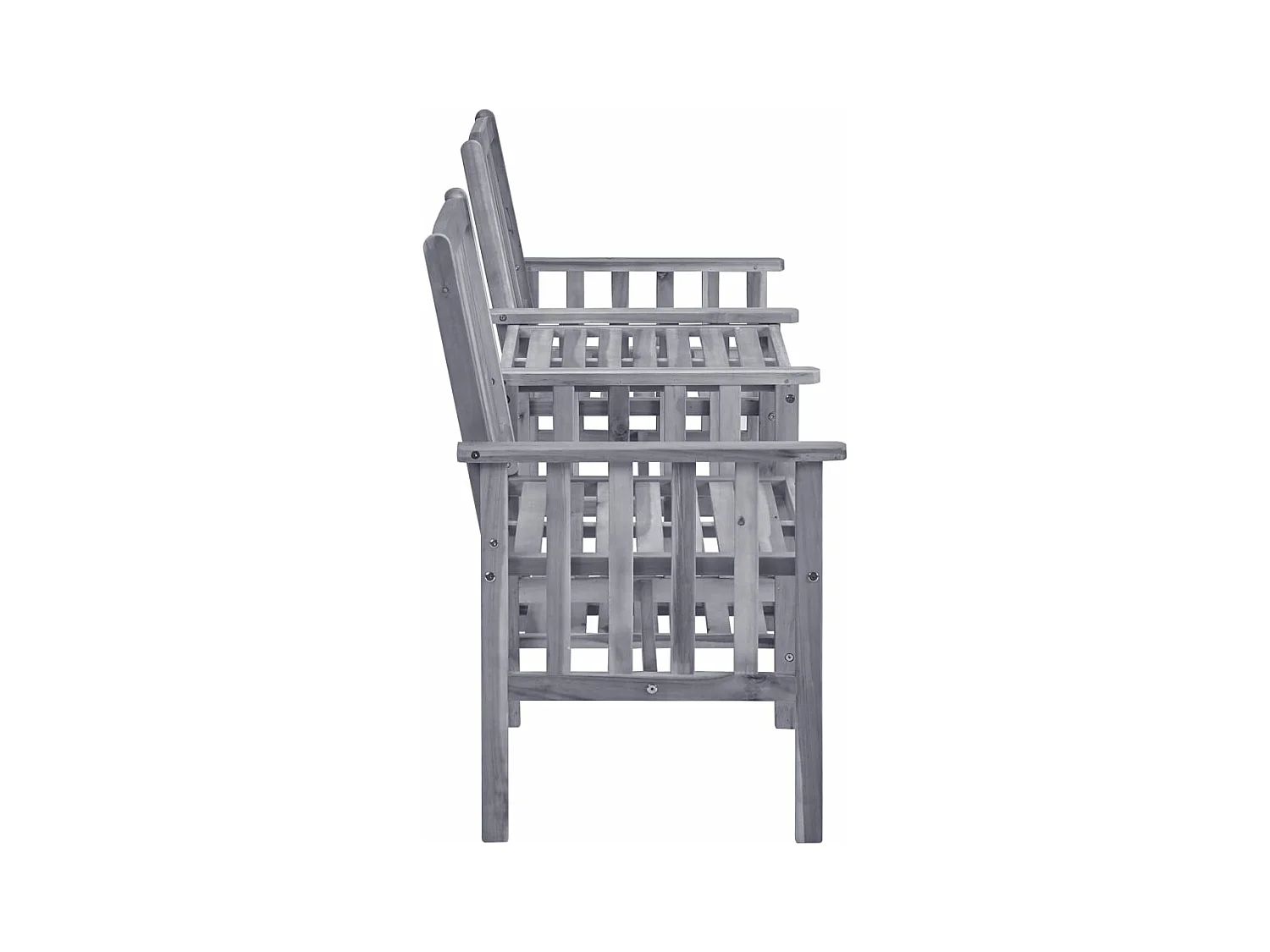 Sillas de jardín con mesita y cojines madera maciza acacia KOW26040