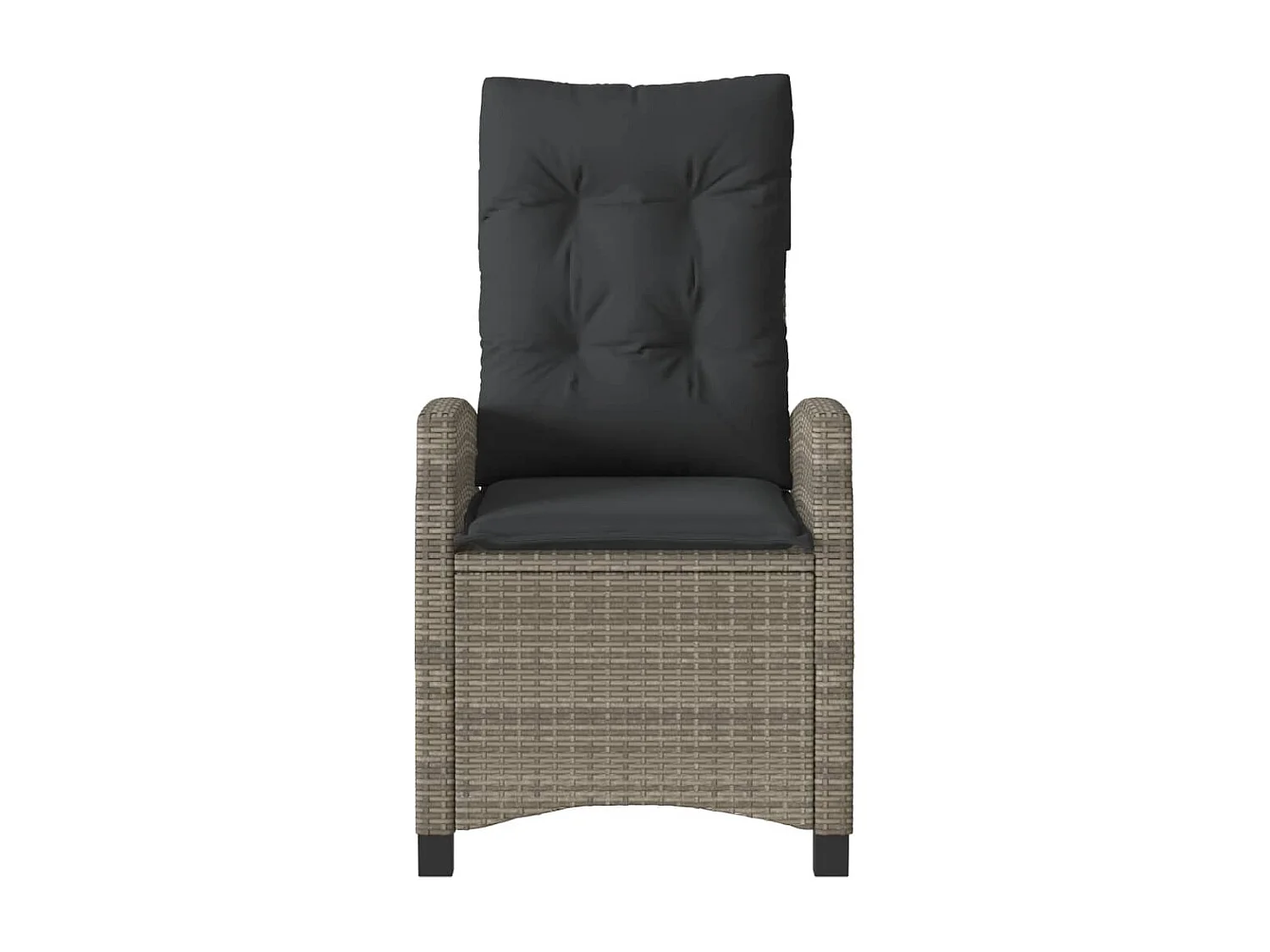 Ensemble de bistro 3 pcs avec coussins gris résine tressée GFDF81583