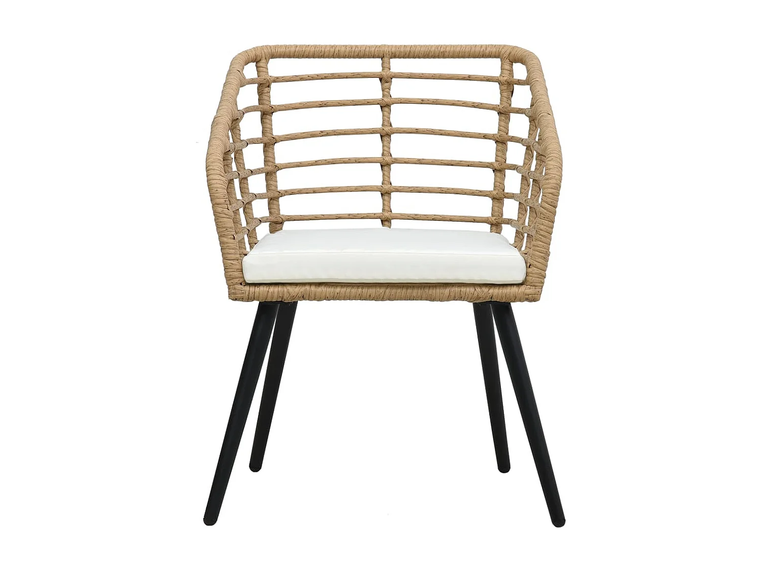 Ensemble de bistro 3 pcs Résine tressée Chêne GFDF87428