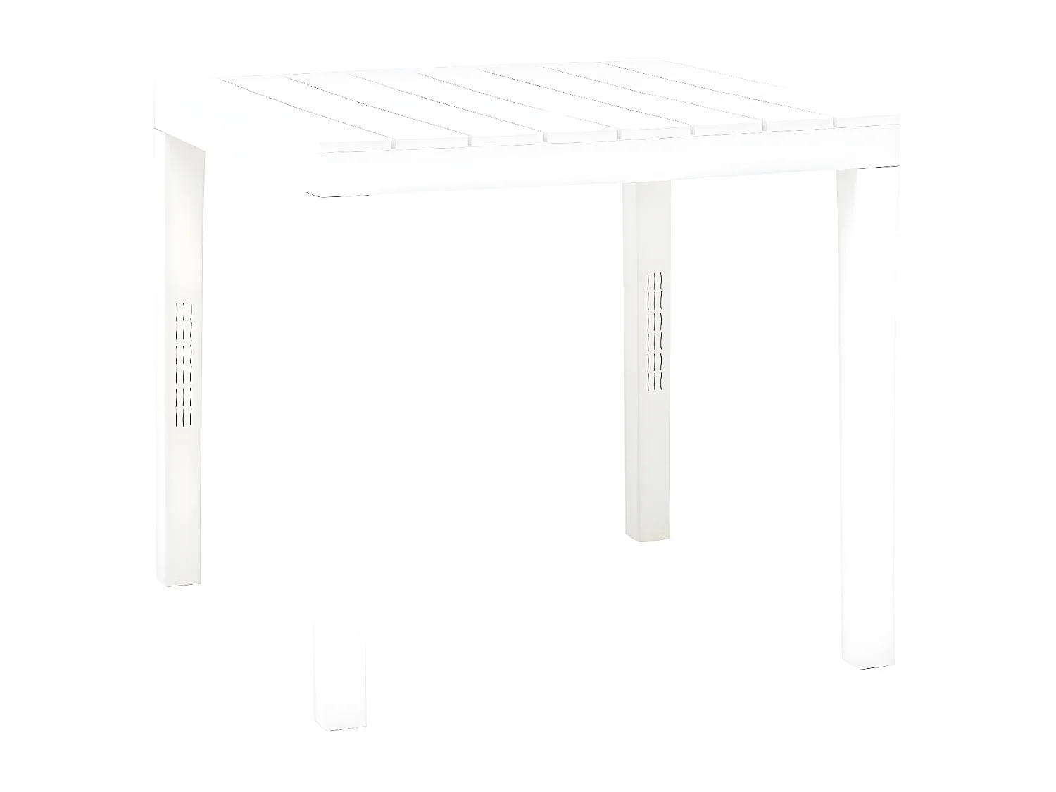 Tavolo da Giardino con 2 Panche in Plastica Bianco CFW29693