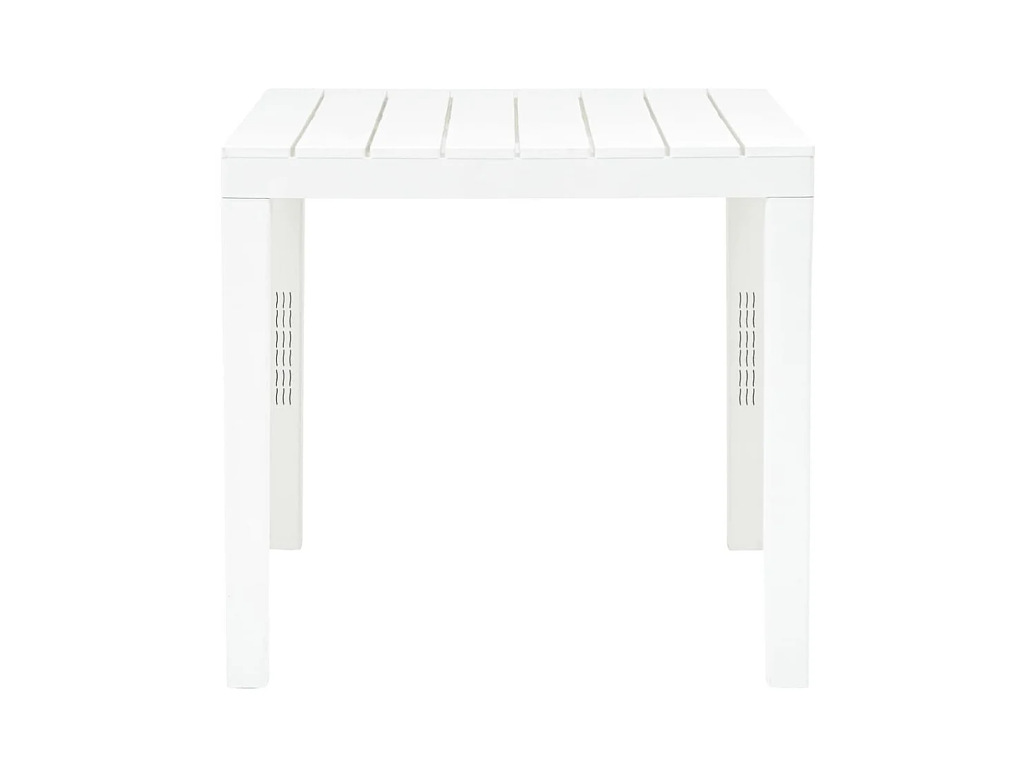 Mesa de comedor de jardín con 2 bancos plástico blanco KOW86726