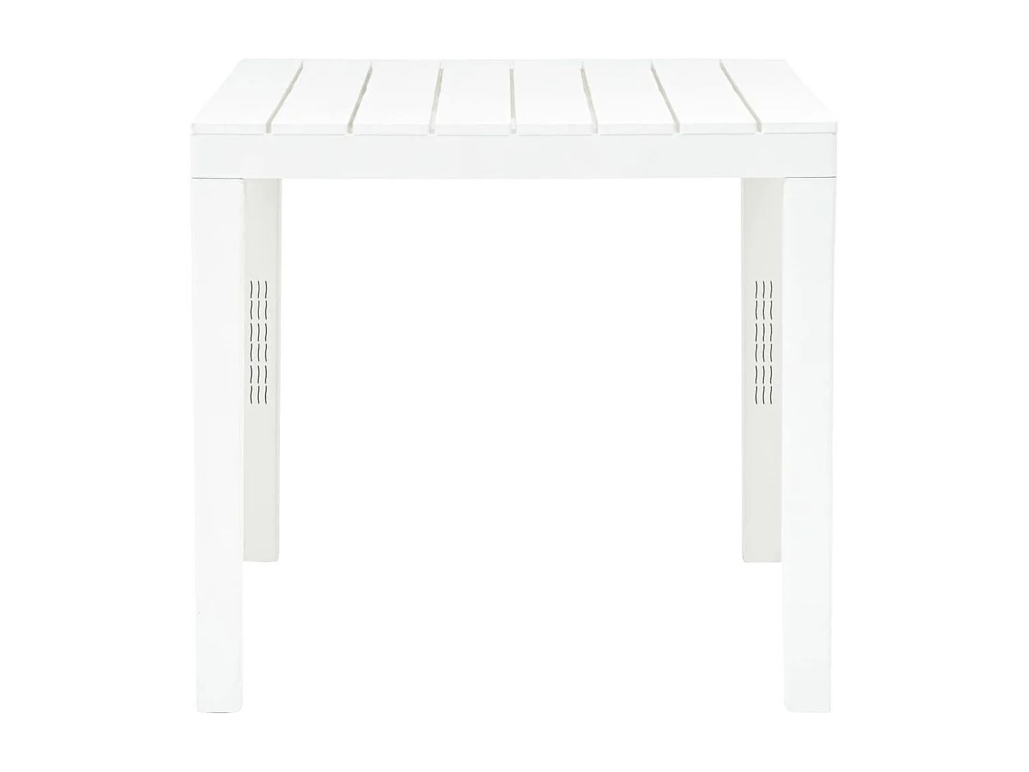 Salon de jardin-Table de jardin + 2 bancs Plastique Blanc GFDF32885