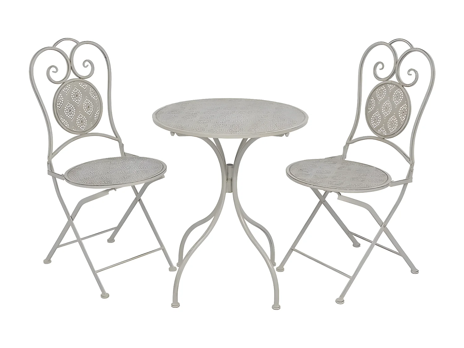 Ensemble de bistro 3 pcs Acier Gris GFDF96977