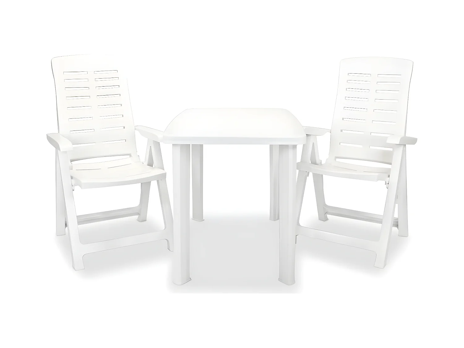 Mobilier de bistro 3 pcs Plastique Blanc GFDF64706