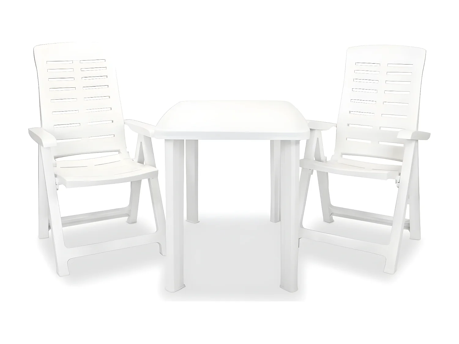 Conjunto bistrô 3 pcs plástico branco PT903113
