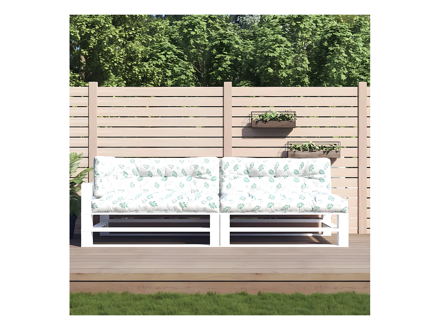 Coussins de palette Lot de 5 motif de feuilles tissu OFR19369