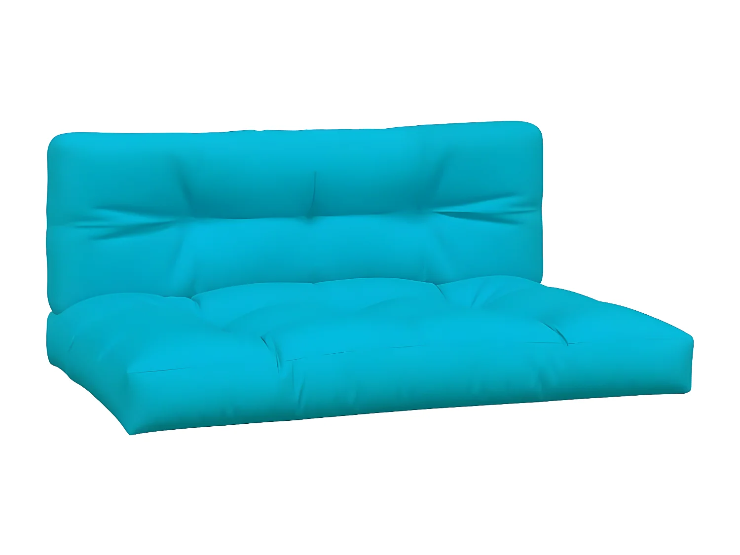 Palletkussens 2 st stof turquoise NL639926