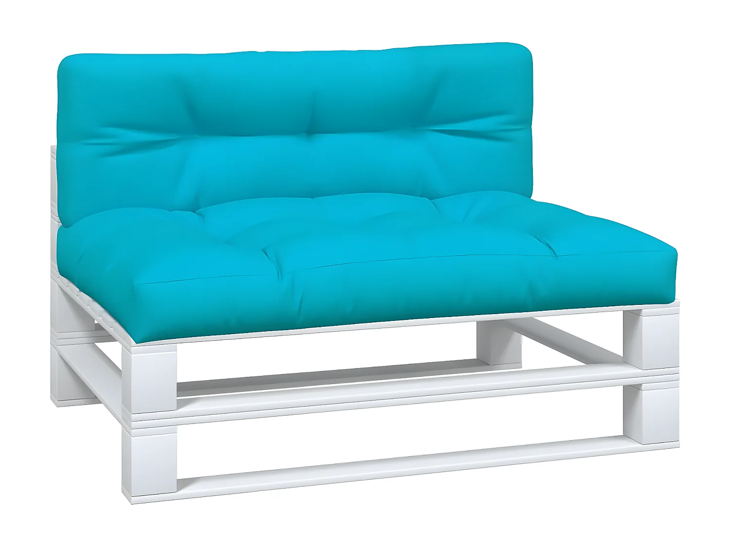 Palletkussens 2 st stof turquoise NL639926
