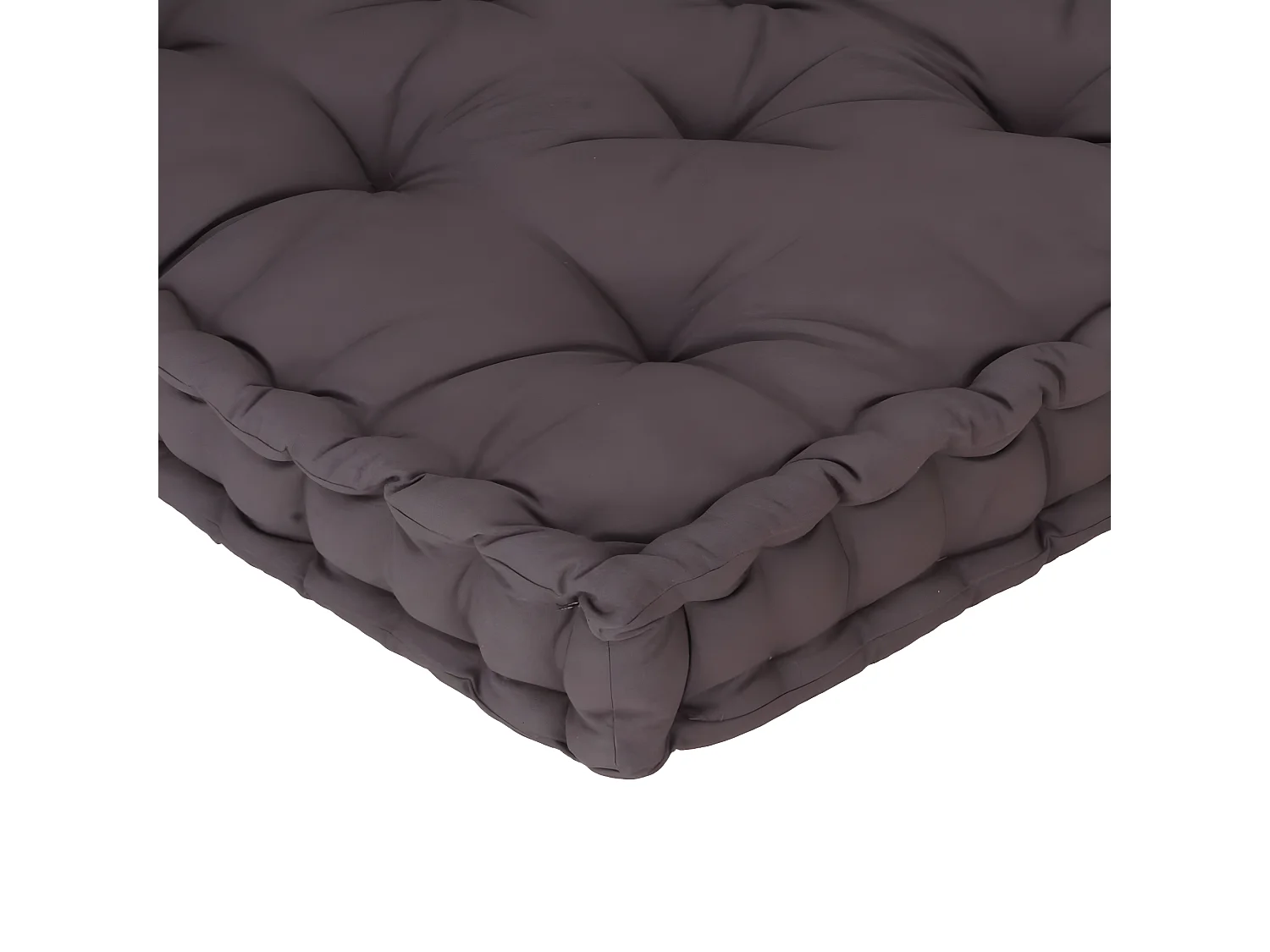 Coussin de plancher de palette Coton 120x40x7 cm Anthracite OFR97803
