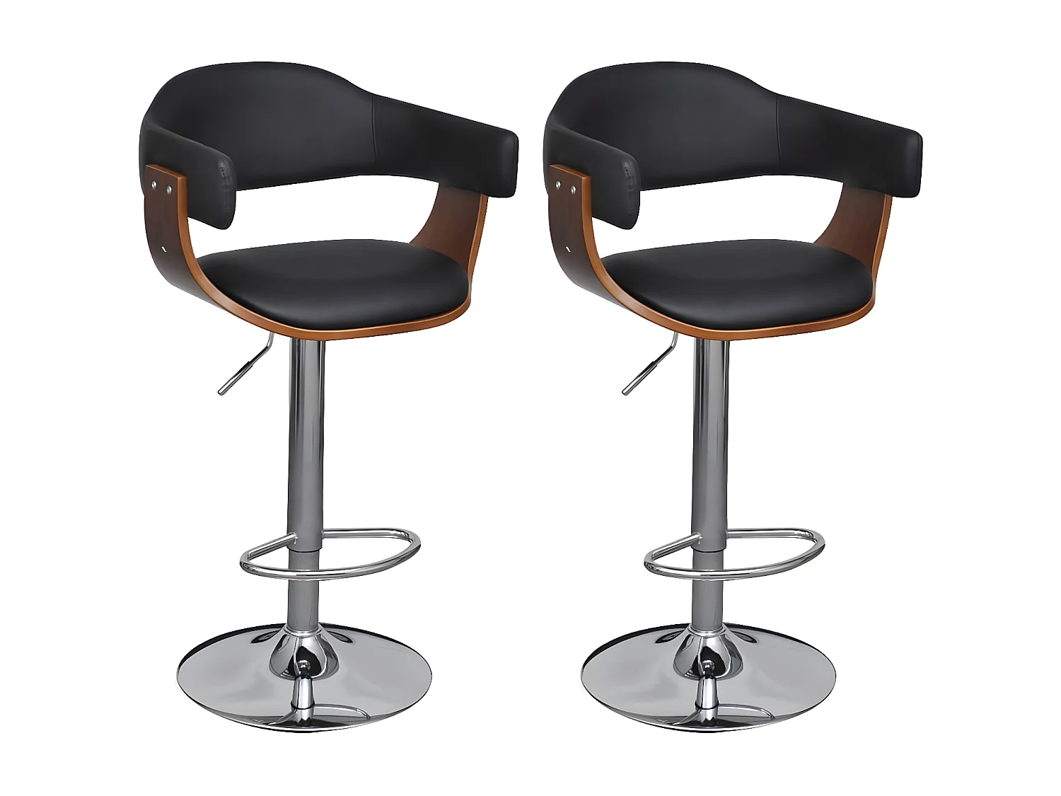 Tabourets de bar lot de 2 similicuir REO40067