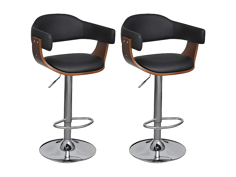 Tabourets de bar lot de 2 similicuir REO40067