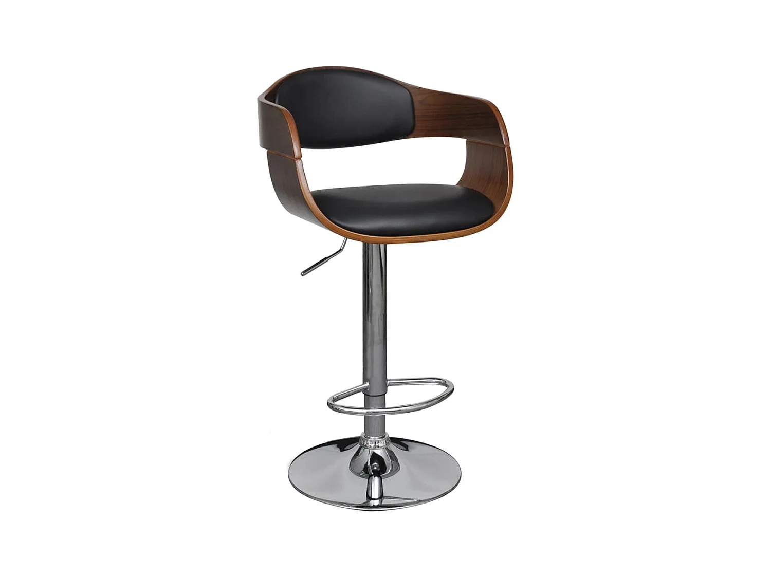 Tabouret de bar Bois courbé et similicuir REO38201
