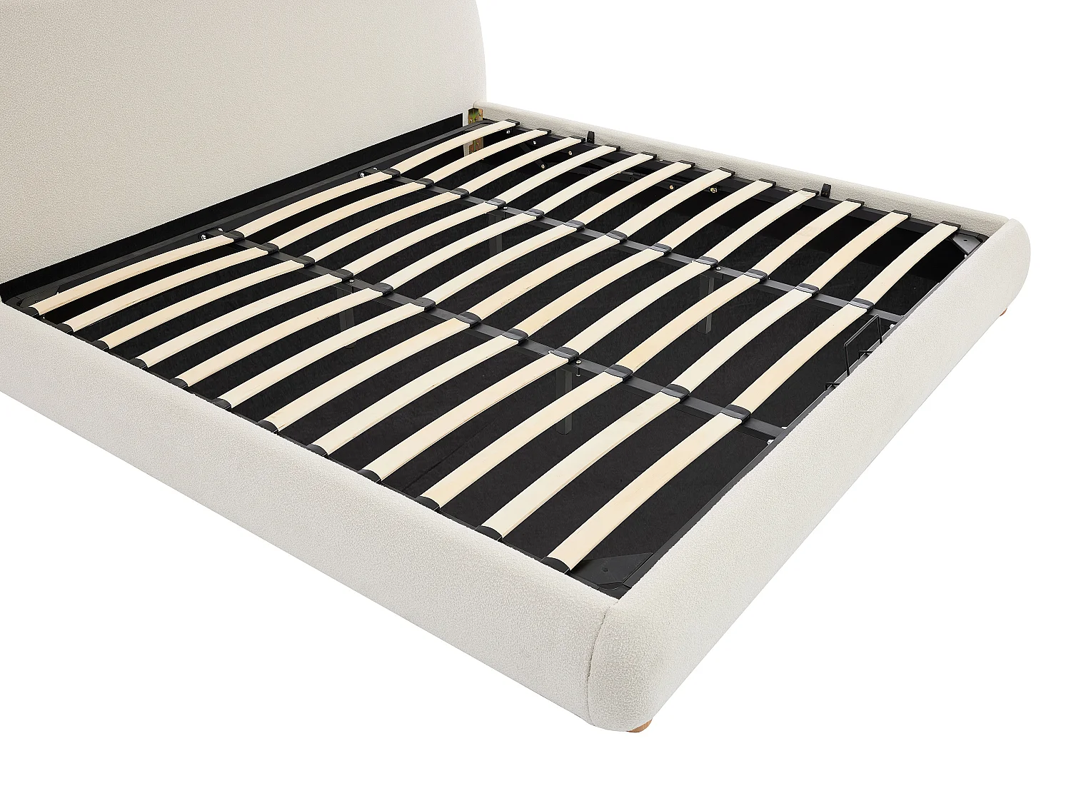 Bed met opbergruimte 180 x 200 cm - Boucléstof - Beige - VANARI