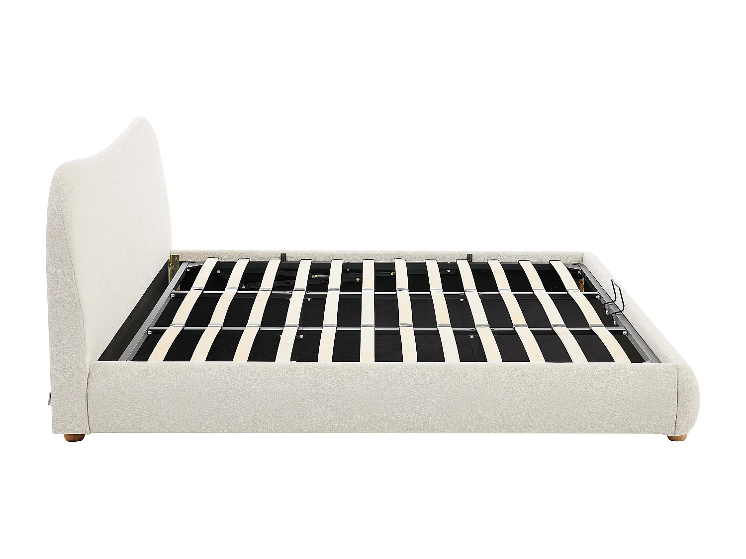 Bed met opbergruimte 180 x 200 cm - Boucléstof - Beige - VANARI