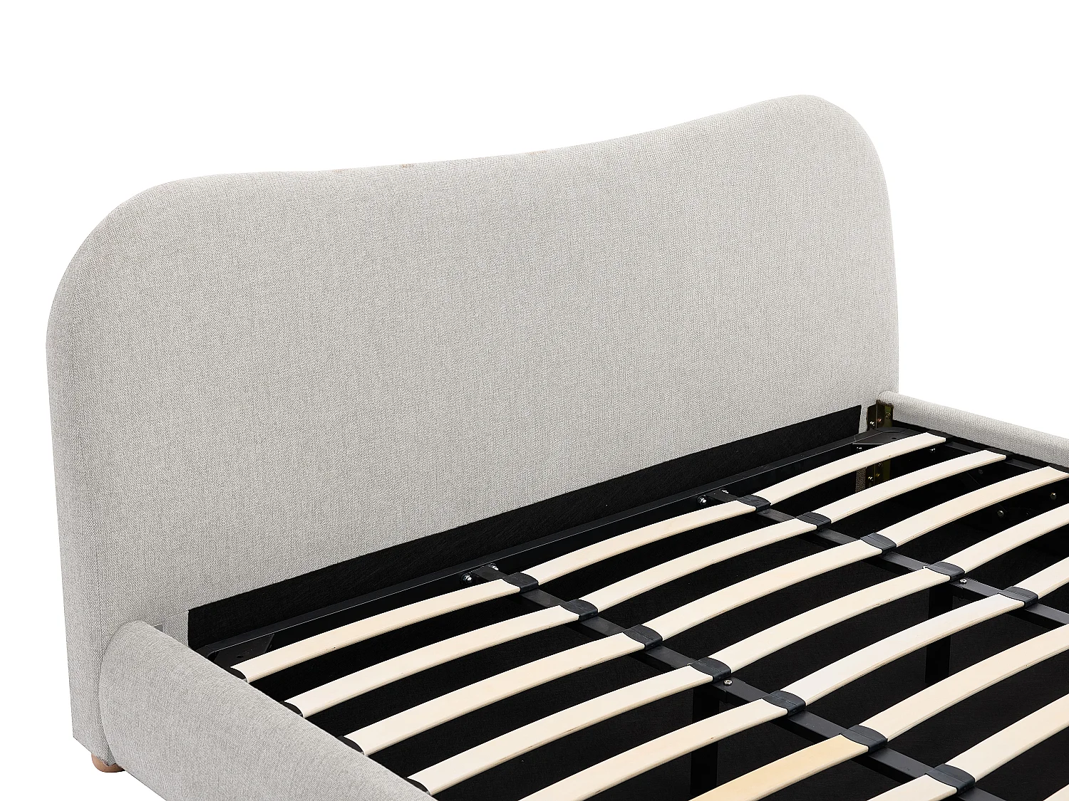 Seng med opbevaringsboks 180 x 200 cm - Stof - Beige - VANARI