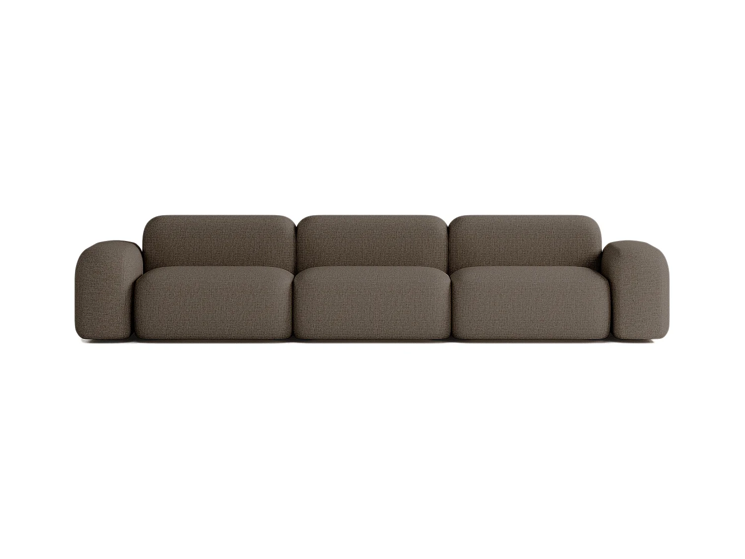 Canapé Modulable Max 5 places en Tissu Marron