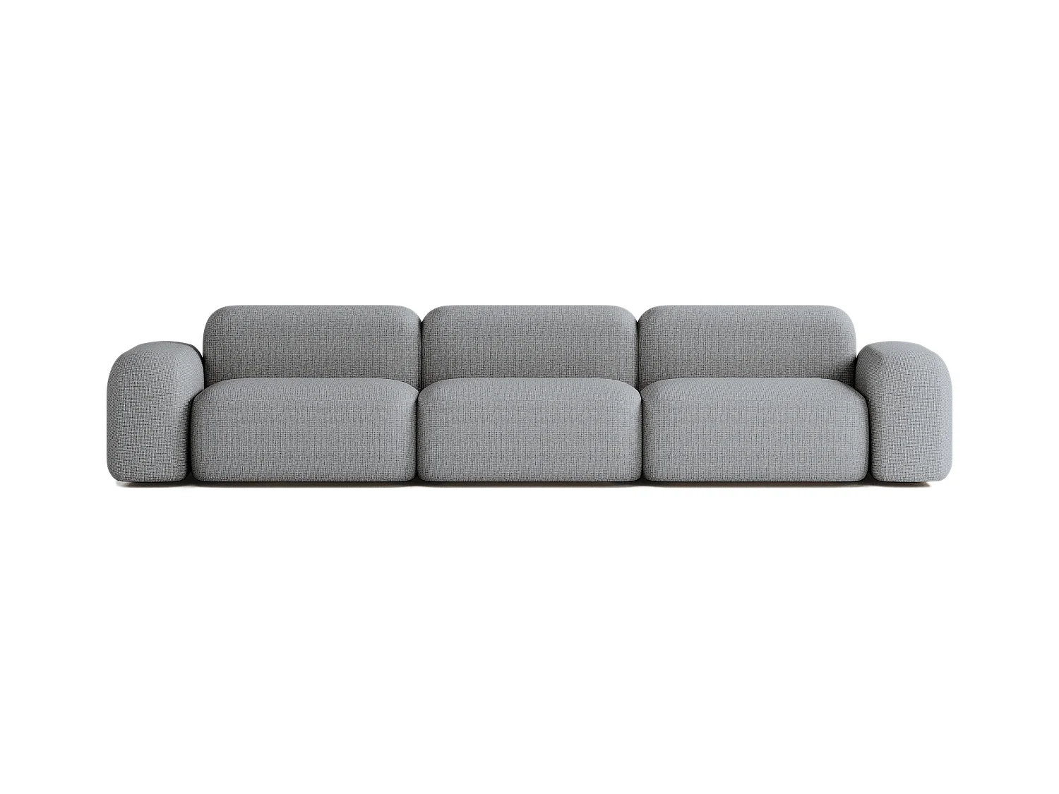 Canapé Modulable Max 5 places en Tissu Gris Foncé