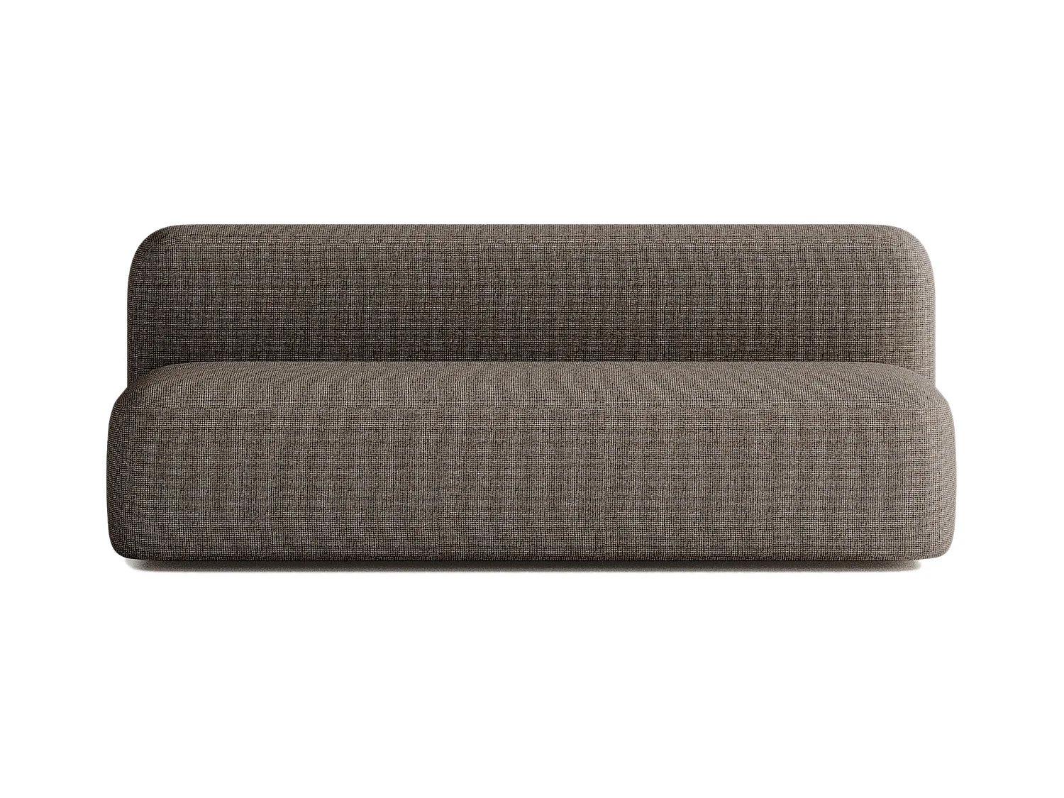 Canapé Droit Contemporain Max 3 Places en Tissu Marron
