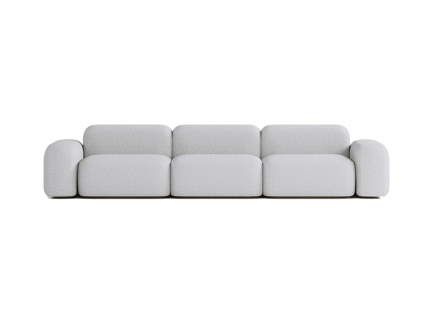 Canapé Modulable Max 5 places en Tissu Gris Clair