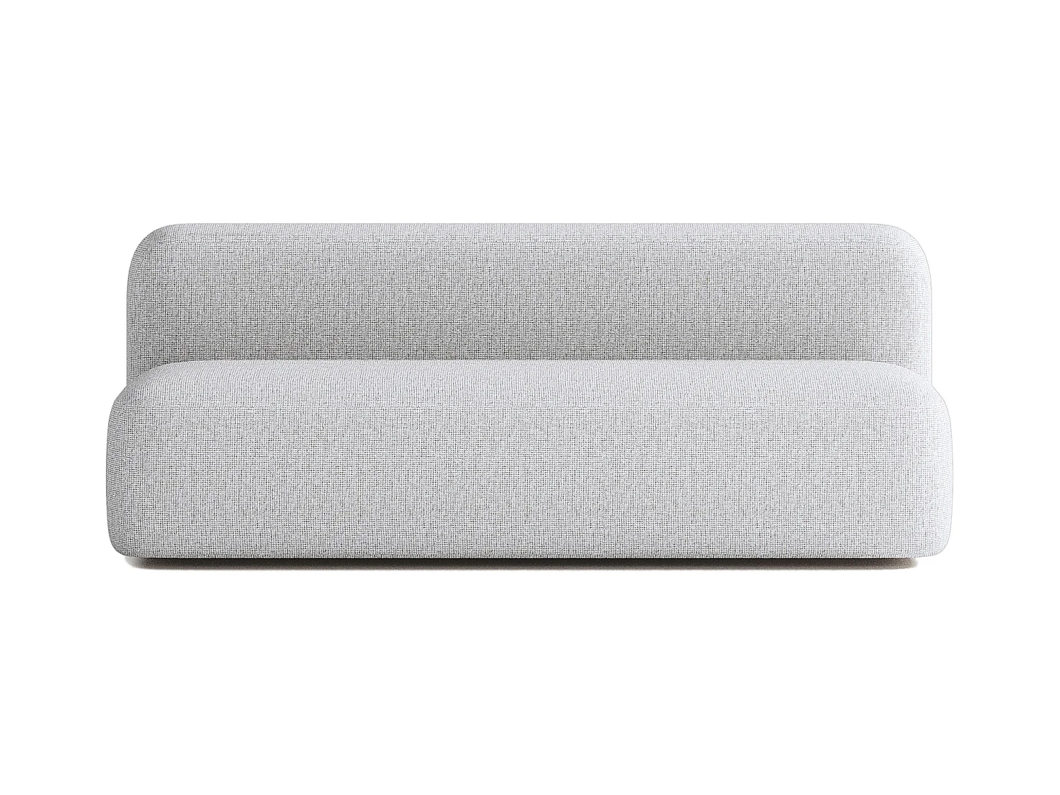 Canapé Droit Contemporain Max 3 Places en Tissu Gris Clair