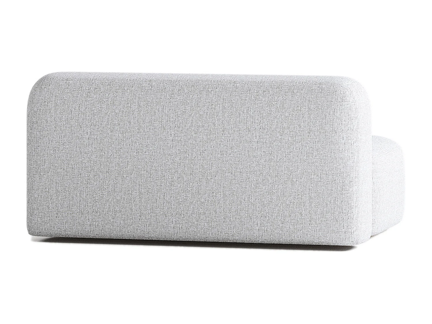 Lineares 2-Sitzer-Sofa Max aus Stoff, hellgrau