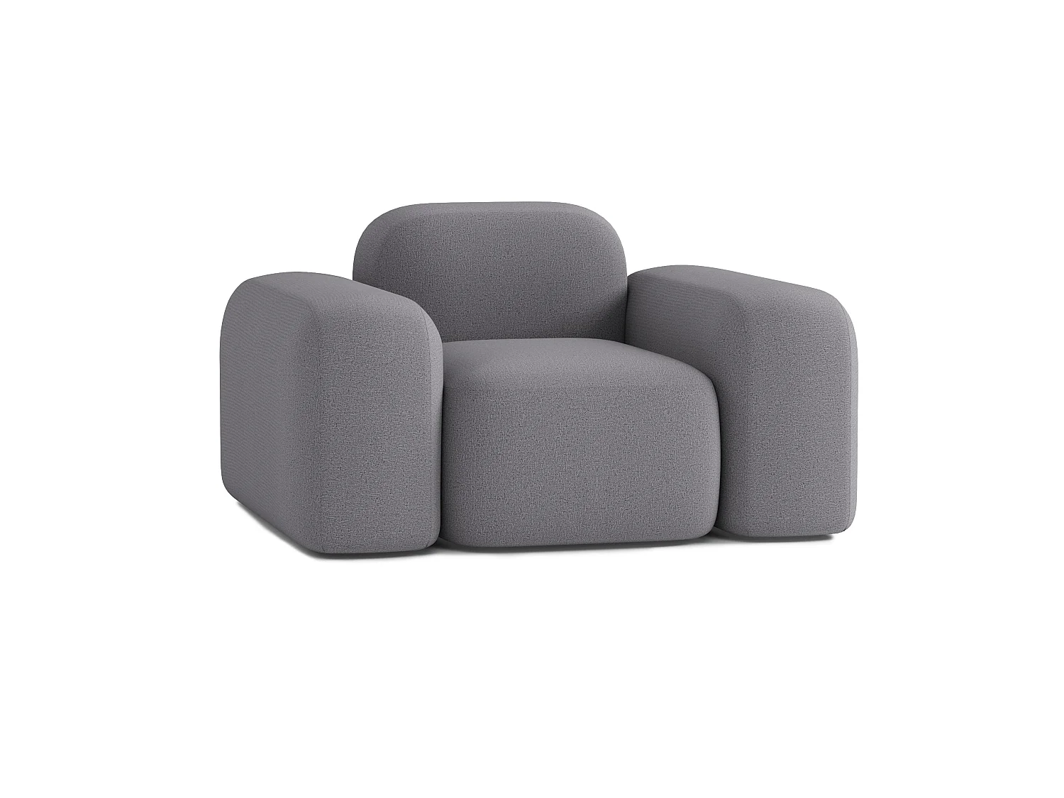 Fauteuil Max Tissu Gris Foncé