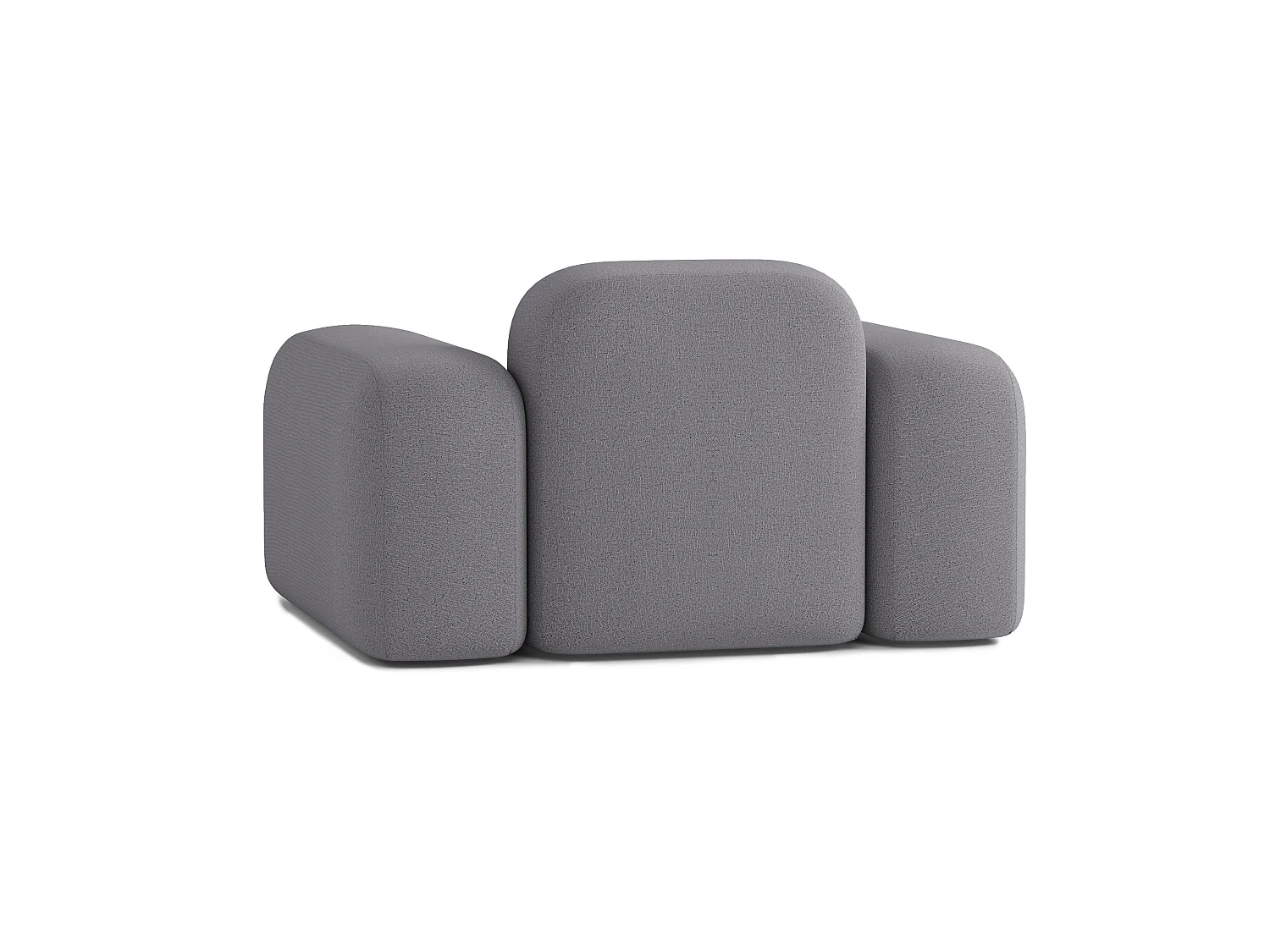 Fauteuil Max Tissu Gris Foncé