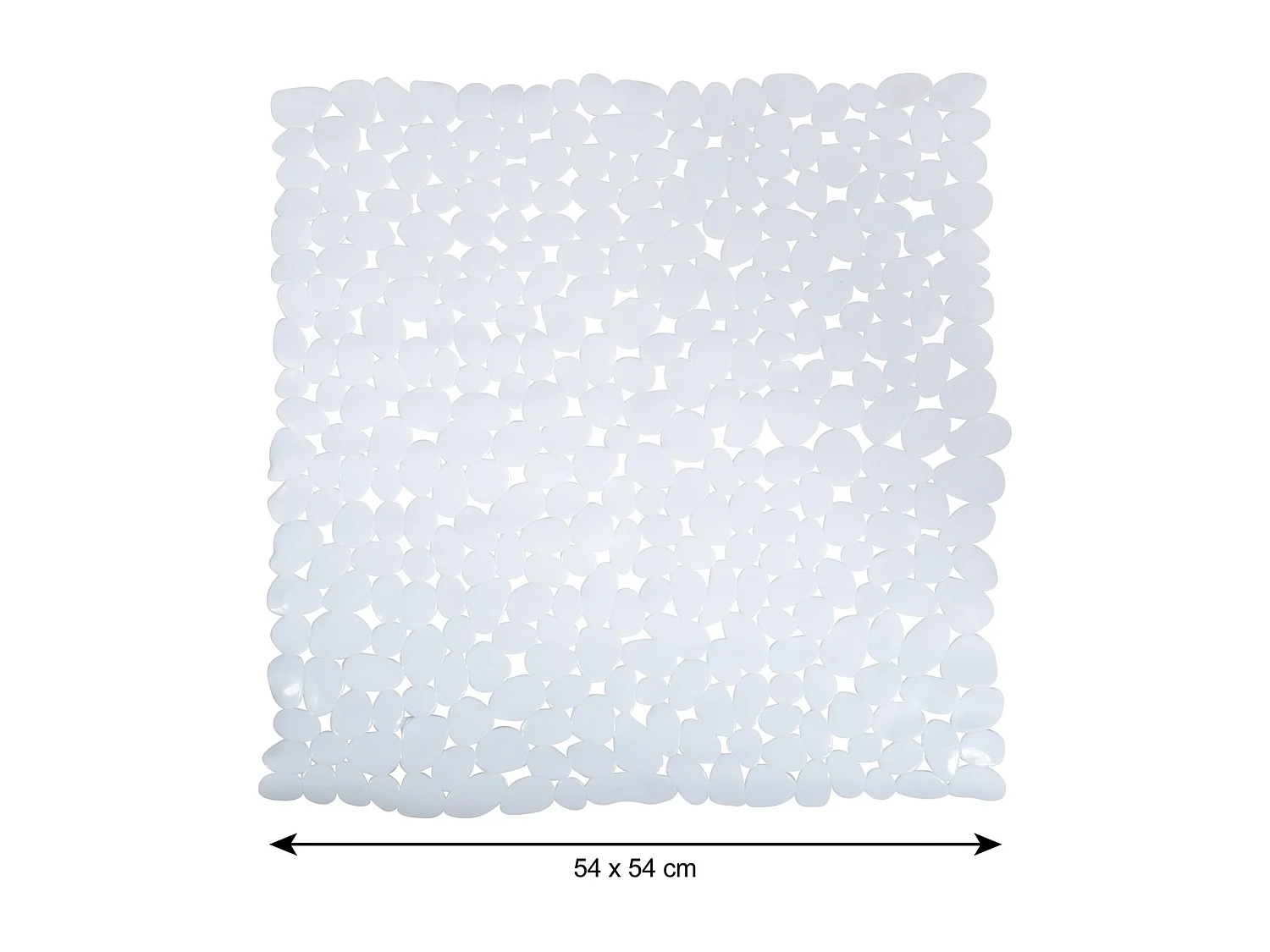 Tapis de douche en PVC 53x53cm blanc