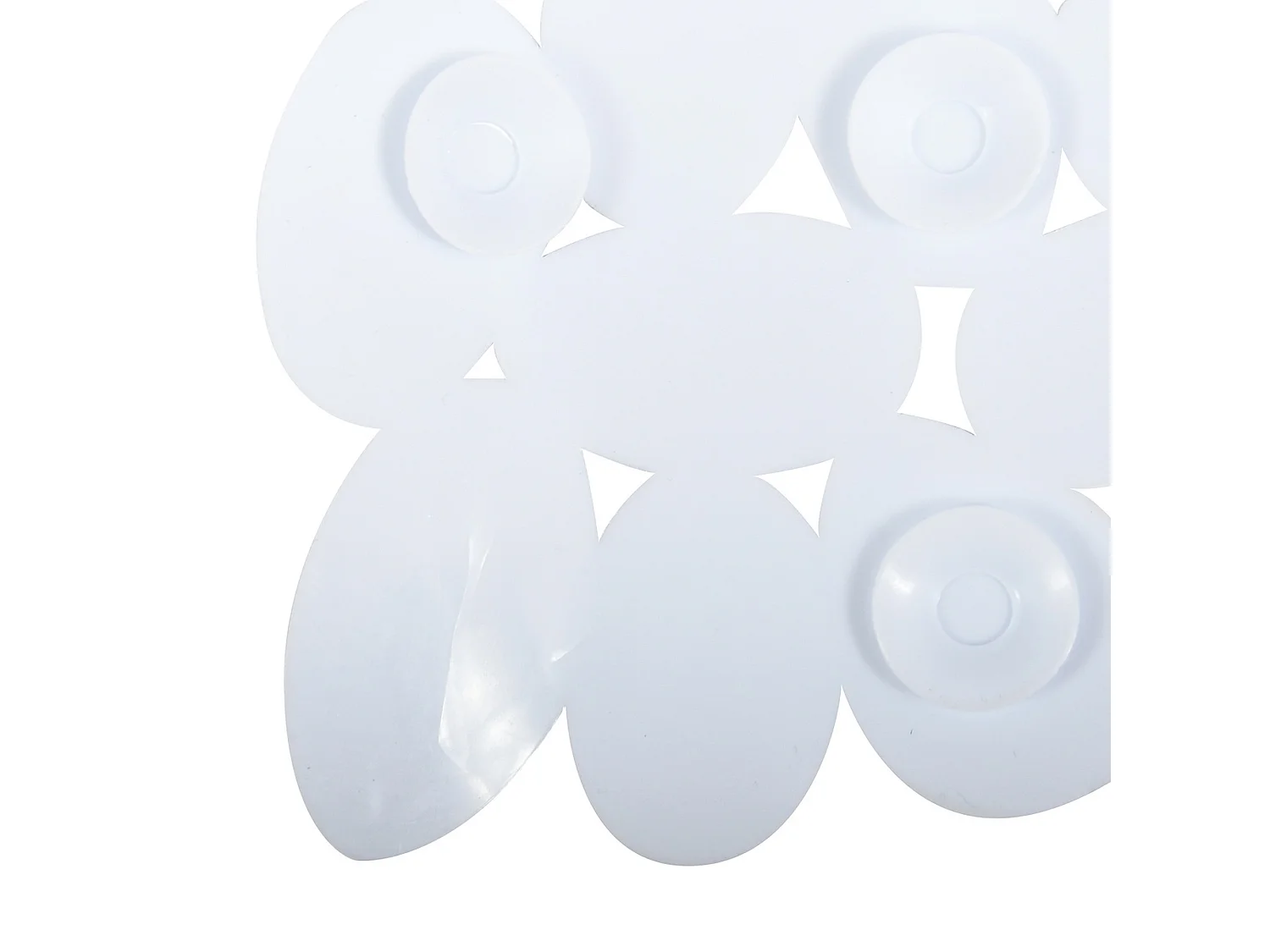 Tapis de douche en PVC 53x53cm blanc