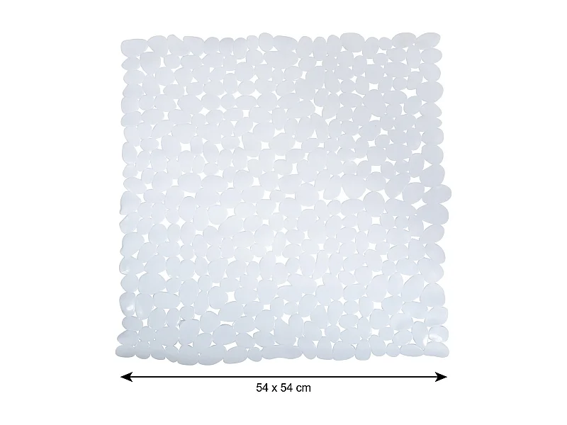 Tapis de douche en PVC 53x53cm blanc