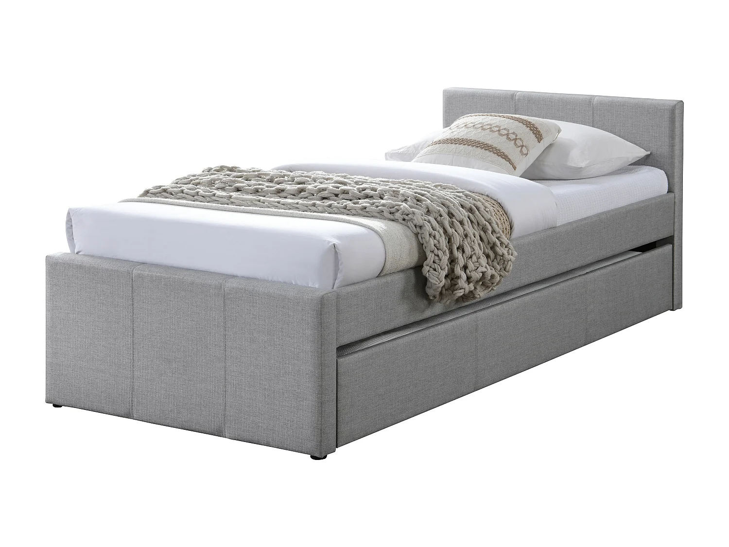 Cama nido 90 x 190 cm - Tela - Gris - DORITALO