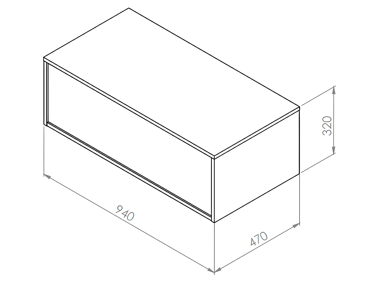 Waschbeckenunterschrank hängend mit Einzelwaschbecken & zwei Schubladen - Grün & Holzfarben hell - 94 cm - TEANA II