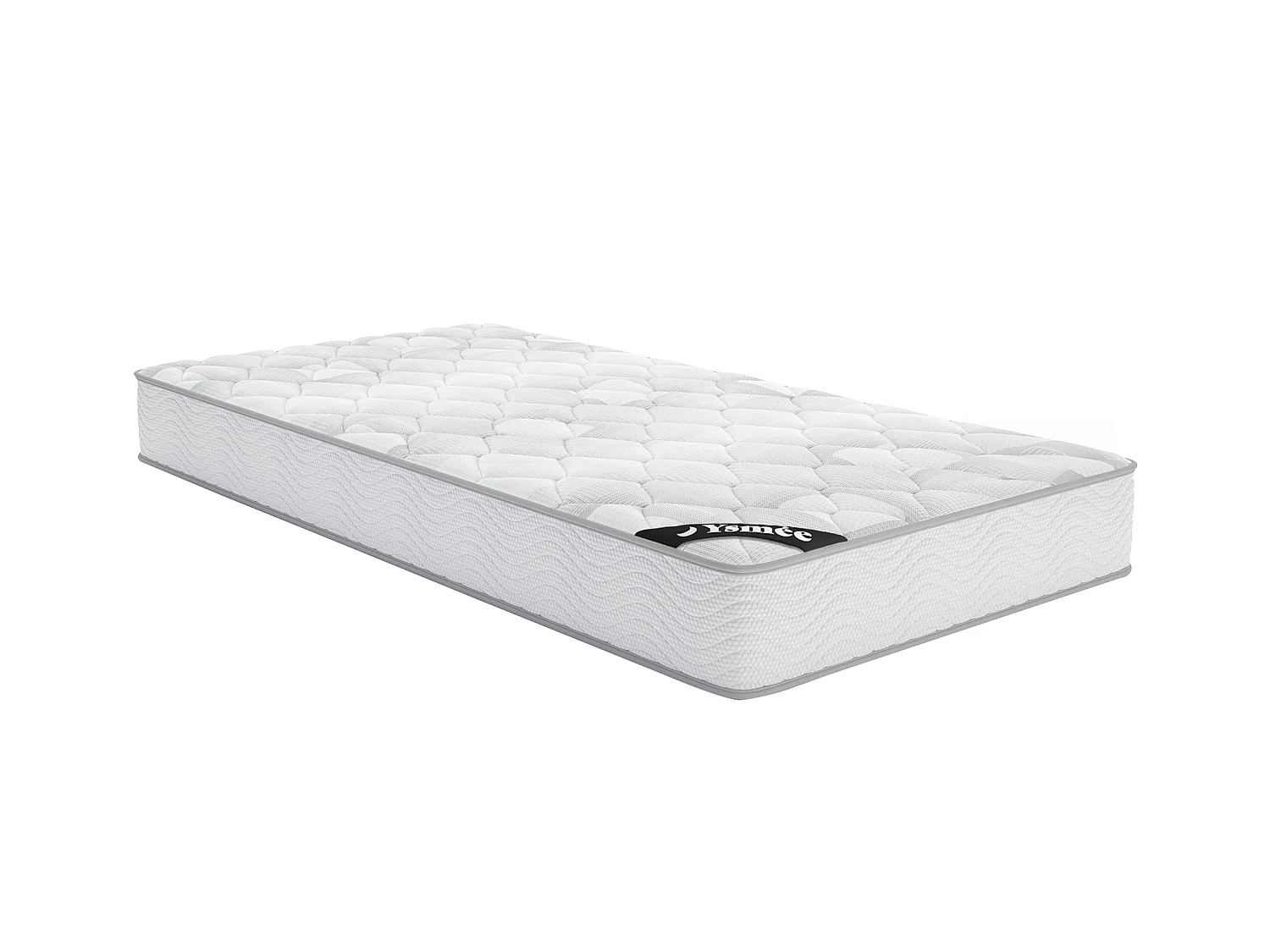 Set 90 x 190 cm bedbodem met opbergruimte, licht naturel + matras met pocketveren van 20 cm dik - SONGE van YSMÉE