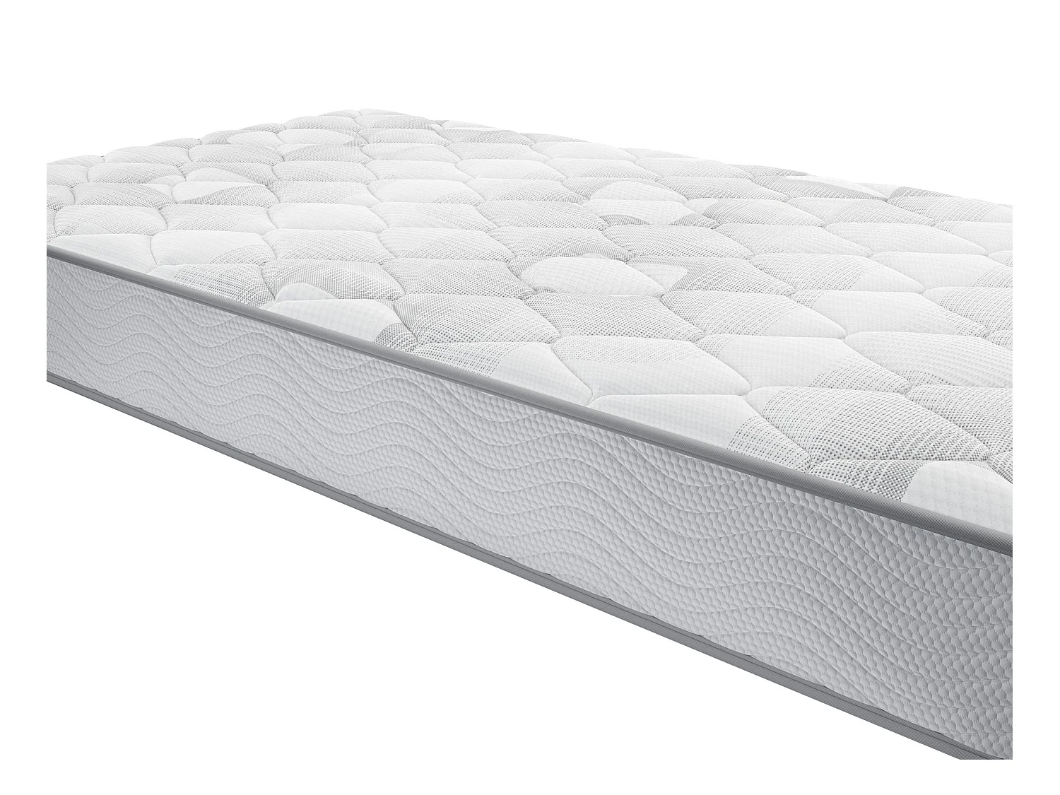 Set 90 x 190 cm bedbodem met opbergruimte, licht naturel + matras met pocketveren van 20 cm dik - SONGE van YSMÉE