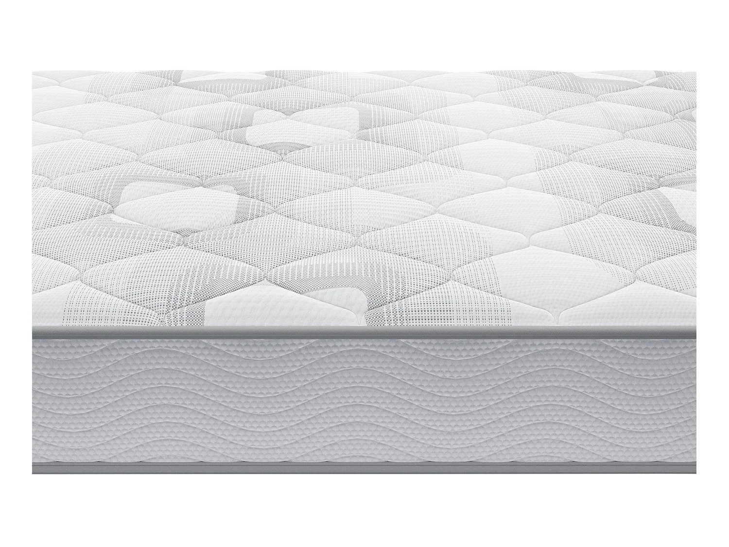 Set 90 x 190 cm bedbodem met opbergruimte, licht naturel + matras met pocketveren van 20 cm dik - SONGE van YSMÉE