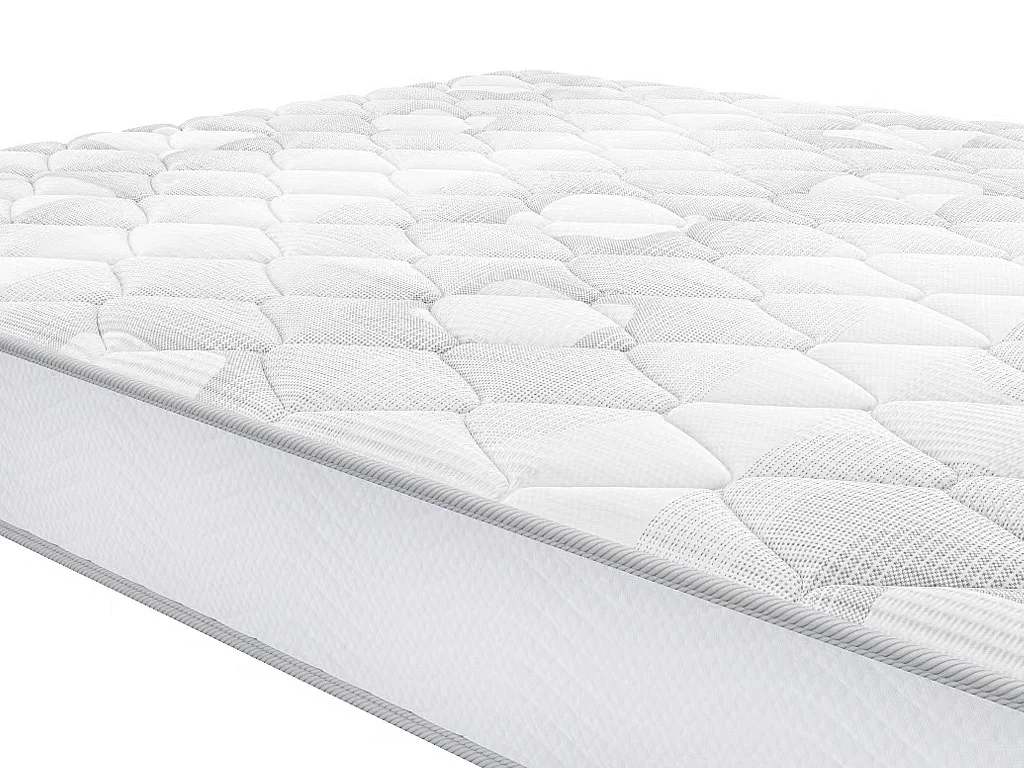 Ensemble 140 x 190 cm sommier coffre naturel clair + matelas ressorts ensachés ép.20cm - SONGE de YSMÉE