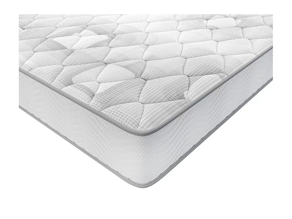 Set 140 x 190 cm bedbodem met opbergruimte, wit + matras met pocketveren van 20 cm dik - SONGE van YSMÉE