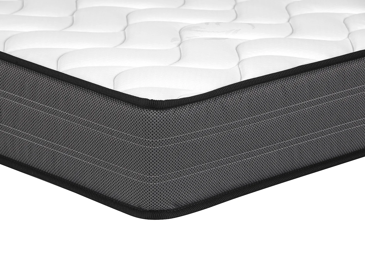 Set 140 x 190 cm bedbodem met opbergruimte, licht naturel + matras met pocketveren van 20 cm dik - AMBRACIE van YSMÉE