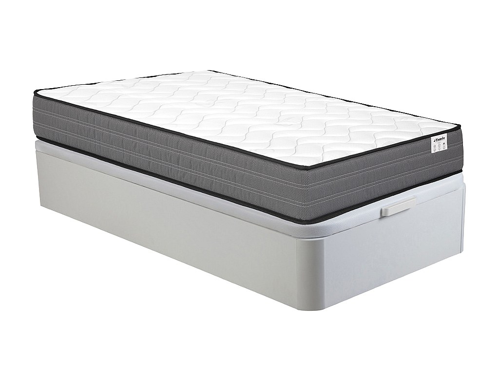 Komplett-Set - 90 x 190 cm - Bettgestell mit Bettkasten + Taschenfederkernm günstig online kaufen