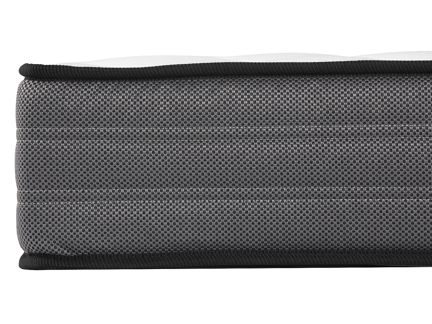 Ensemble 140 x 190 cm sommier coffre blanc + matelas ressorts ensachés ép.20cm - AMBRACIE de YSMÉE