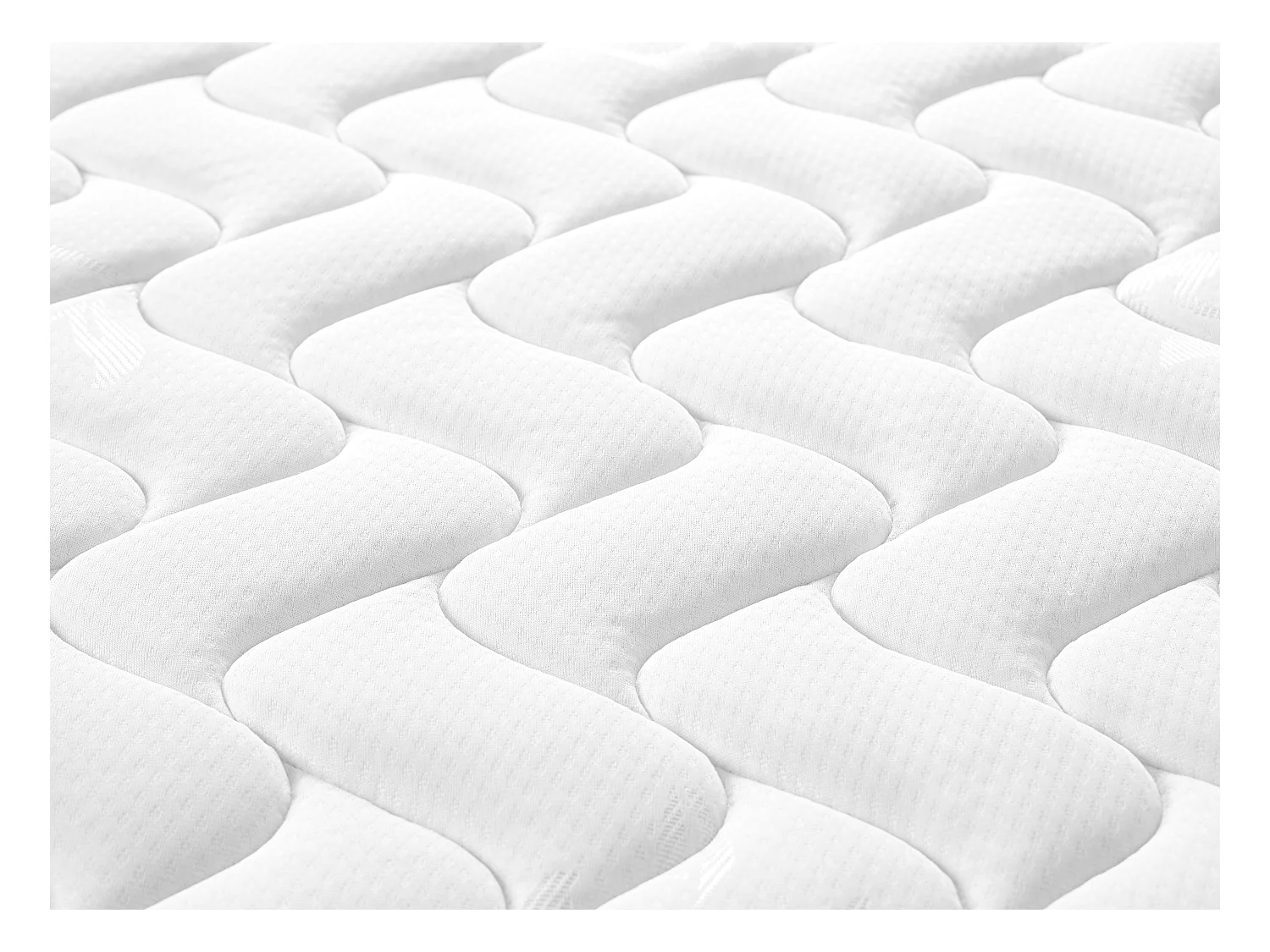 Conjunto de canapé abatible blanco + colchón de muelles ensacados 160 x 200 cm - AMBRACIE de YSMÉE